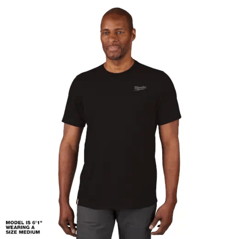 Milwaukee Hybrid Work Tee - Short Sleeve - Black - 603B (various sizes)