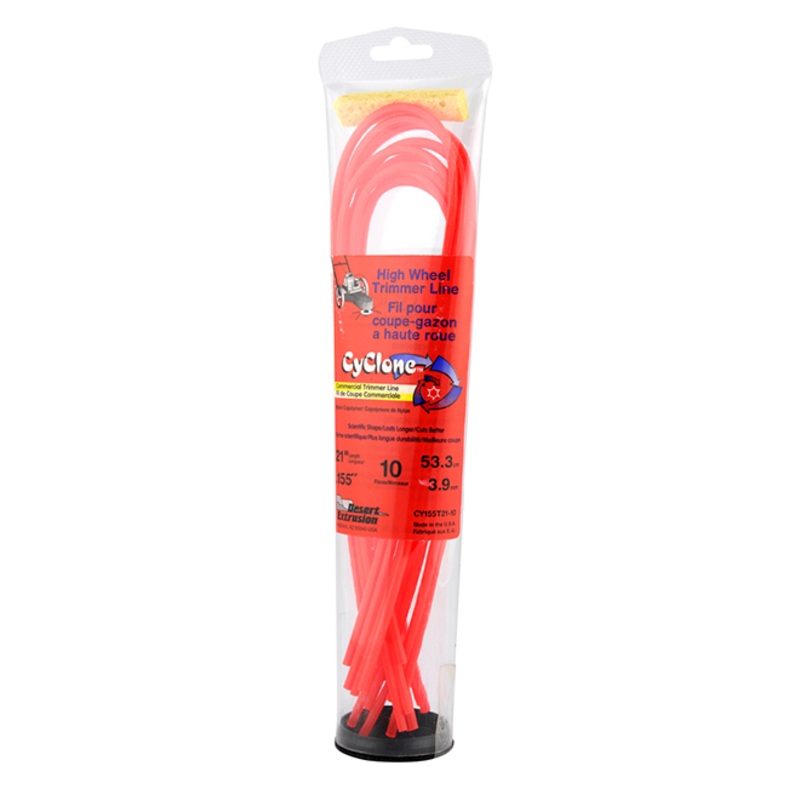 Cub Cadet Cyclone .155"x 21" (3.9 mm x 53.3 cm) pre-cut trimmer line - CT155T21-10