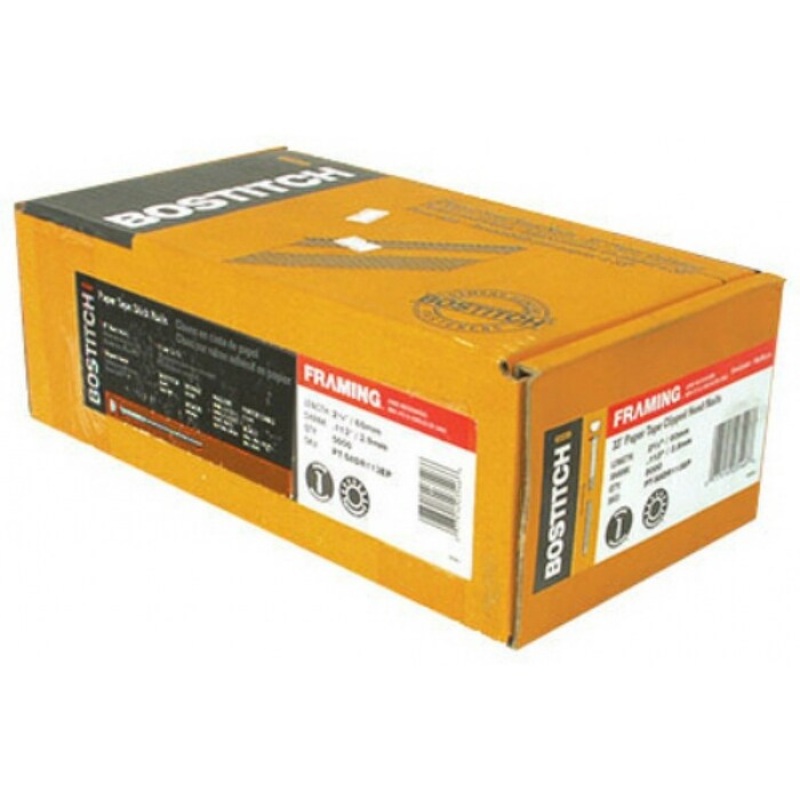 Bostitch PT-8D113FH5 Paper Collated Smooth Framing Nails, 2-3/8", 5000-Pack
