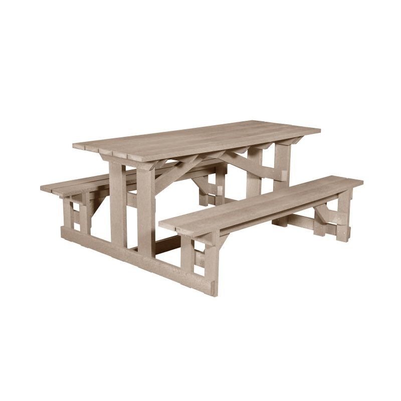 CR Plastics 72" Rectangular Picnic Table - T52
