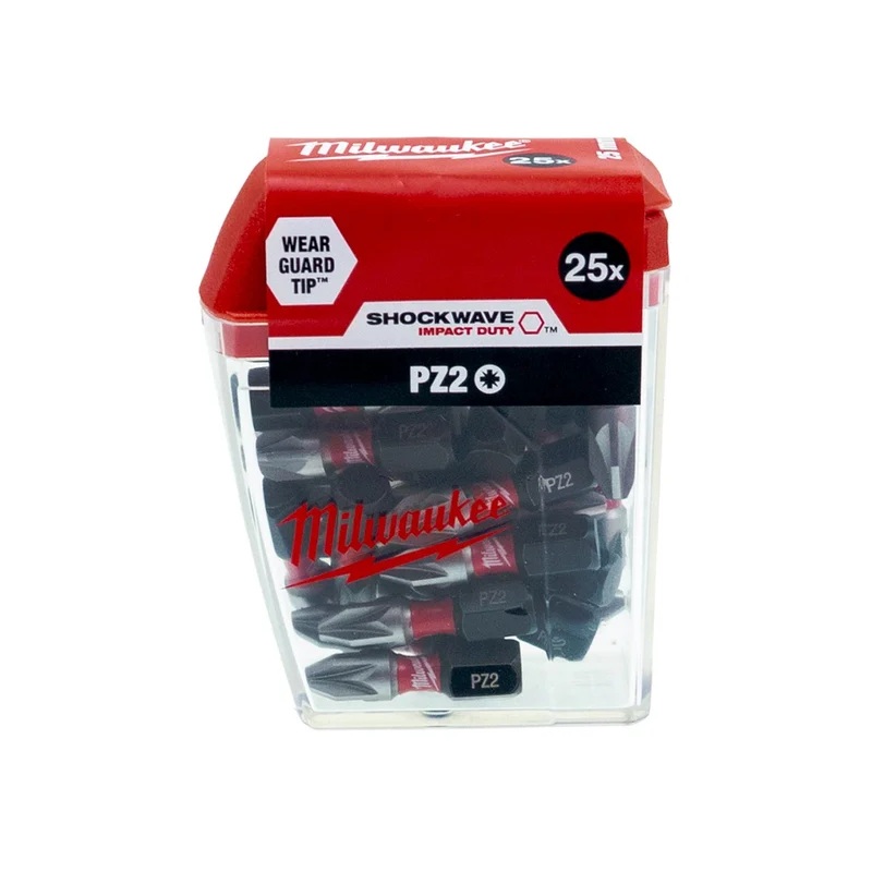 Milwaukee PZ2 X 25mm Shockwave Bit TIC TAC 25pc 4932472041