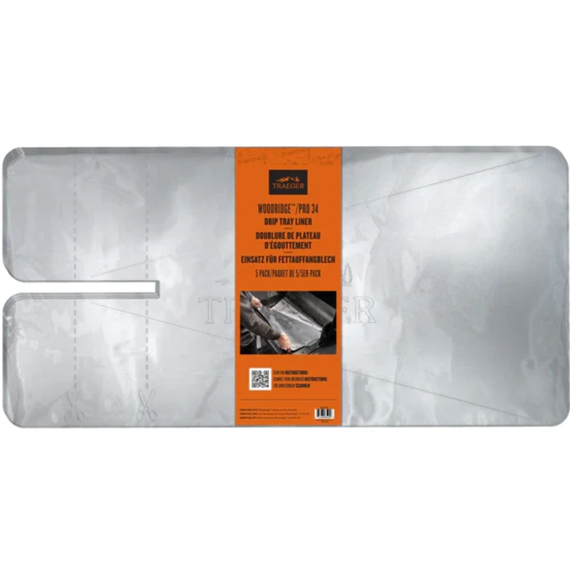 Traeger 5-Pack Drip Tray Liners for Woodridge Series/Pro 34 - BAC818
