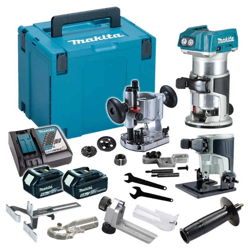 Makita DRT50RTJX2 Brushless Router/Trimmer Body w/ 2x 5Ah