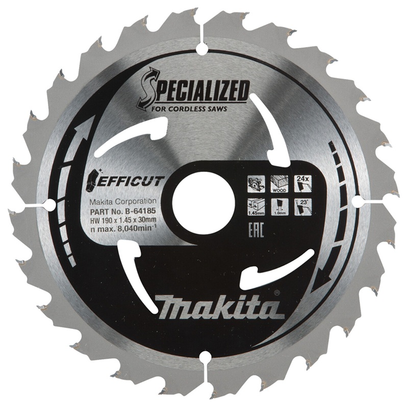 Makita Specialized Efficut TCT Blade 190mm B-64191