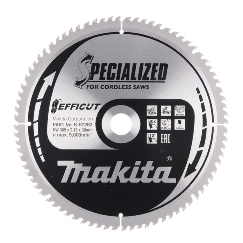 Makita Specialized Efficut TCT Blade 305mm X 30 X 80T EFFICUT B-67262