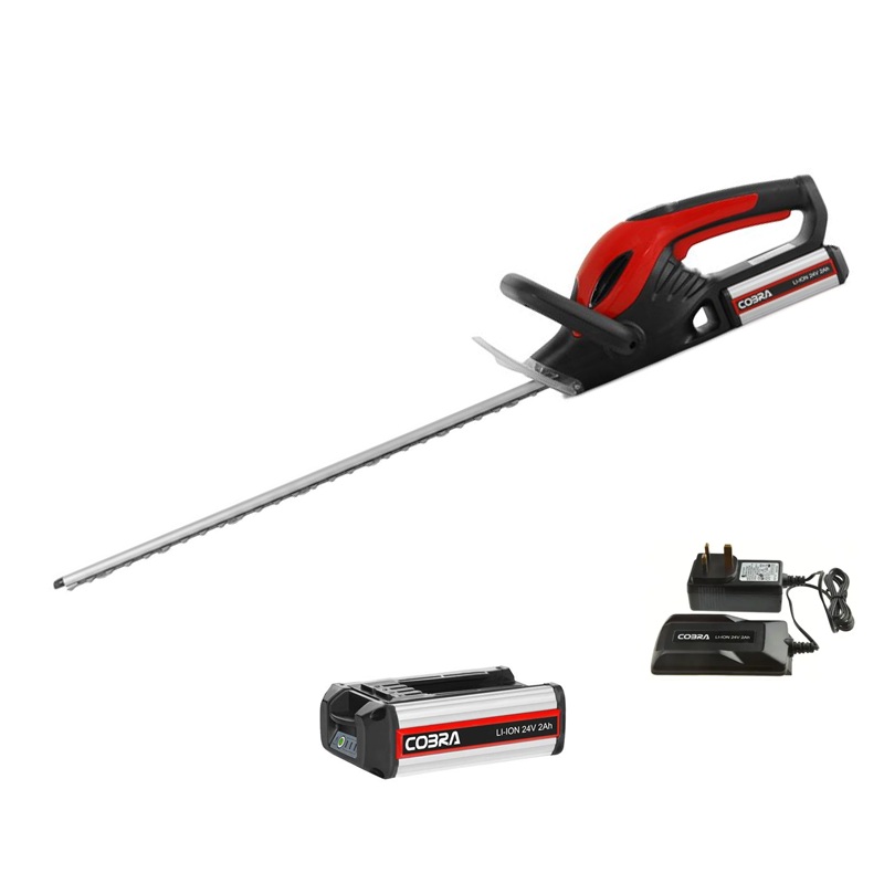 Cobra 24V 2Ah 50cm Hedge Trimmer Bundle H5024V (With 2X Batteries & Charger)