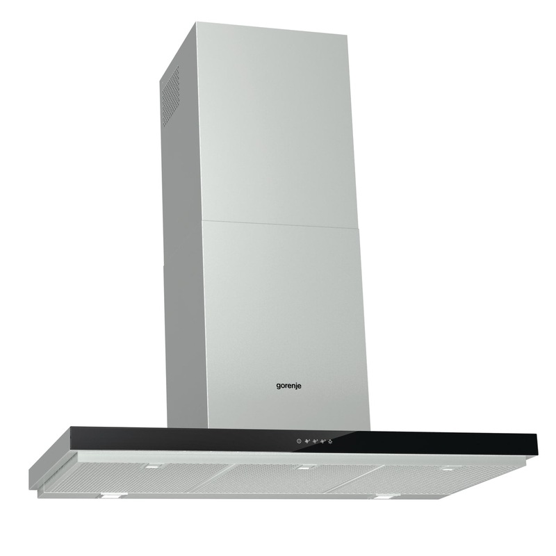 Flat hood, 90 cm, stainless steel