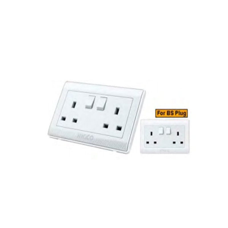 13A BS Socket 250v 2-Gang