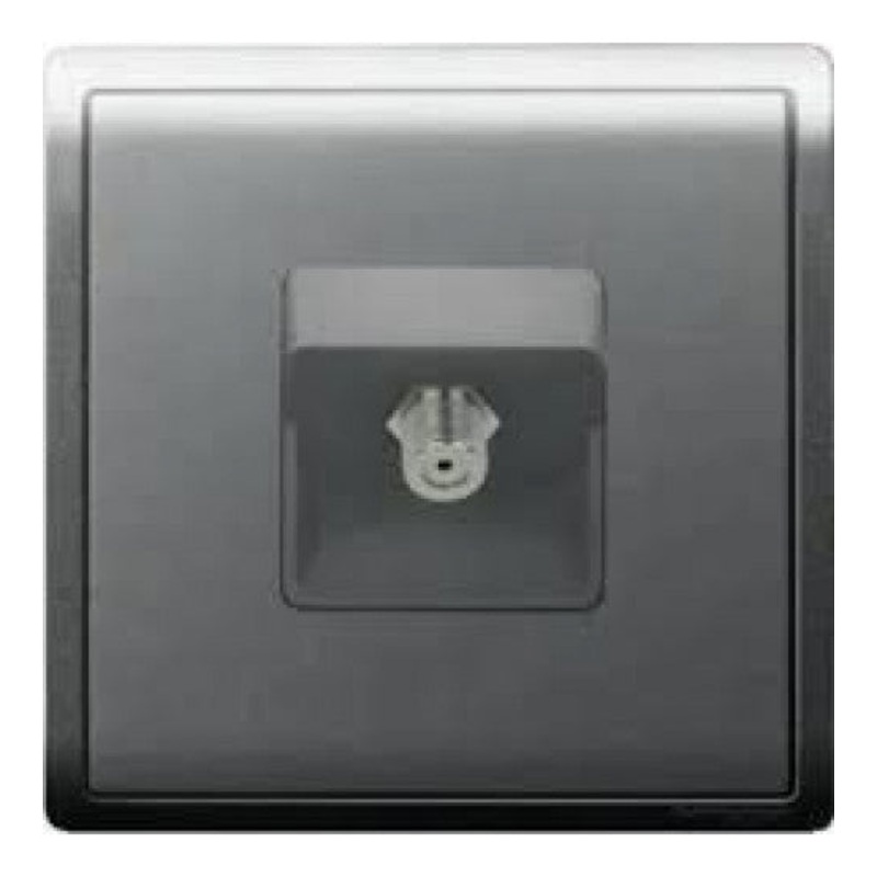 1 Gang TV Socket, 75 ohm, Through-Connection