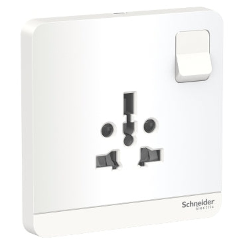 AvatarOn, switched socket, 2P + 3P, 16 A, 250 V, White