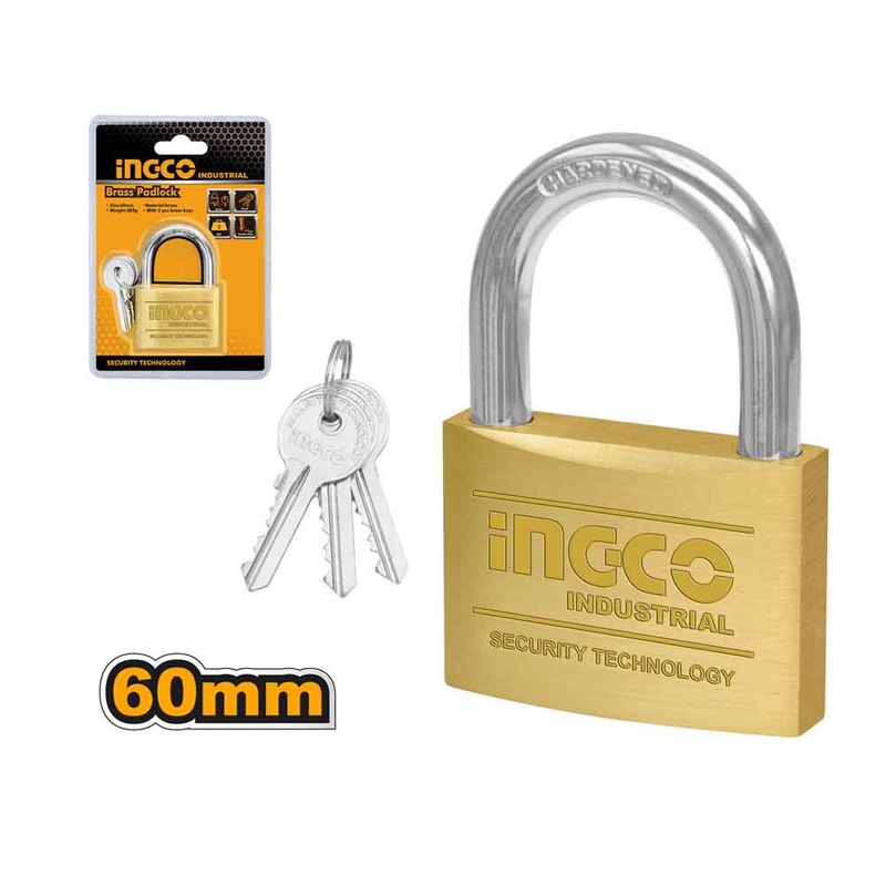 INGCO Heavy Duty Brass Padlock Pad lock | DBPL0602