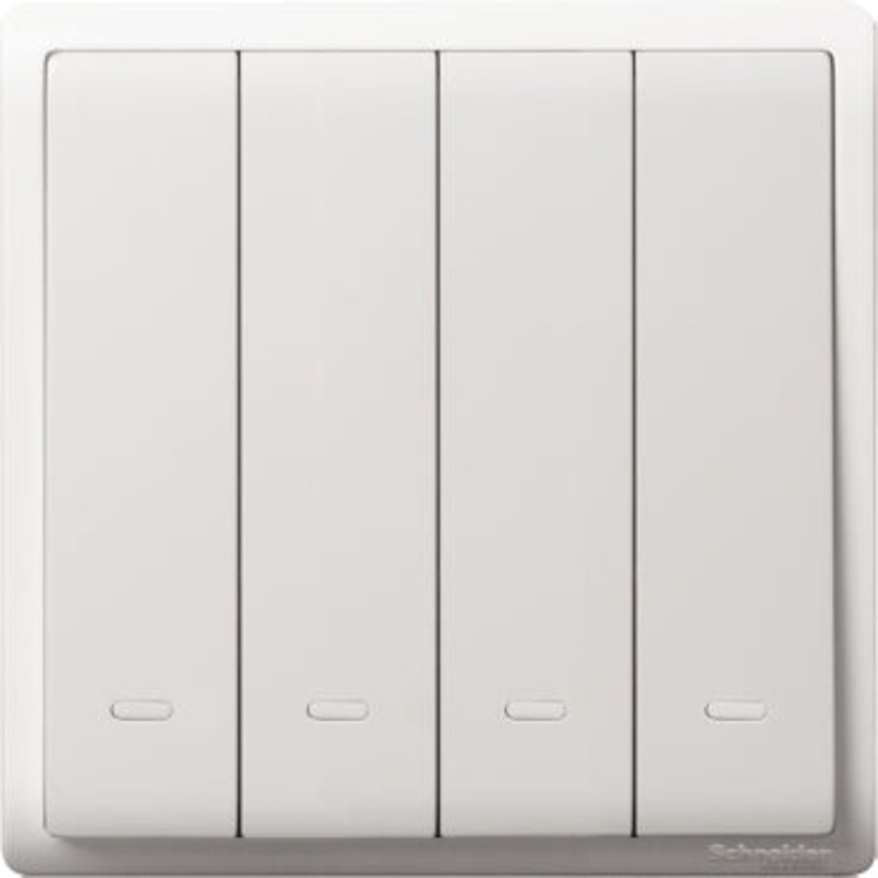 Pieno - 10A 250V - 4 gang 2 way switch with fluorescent locator