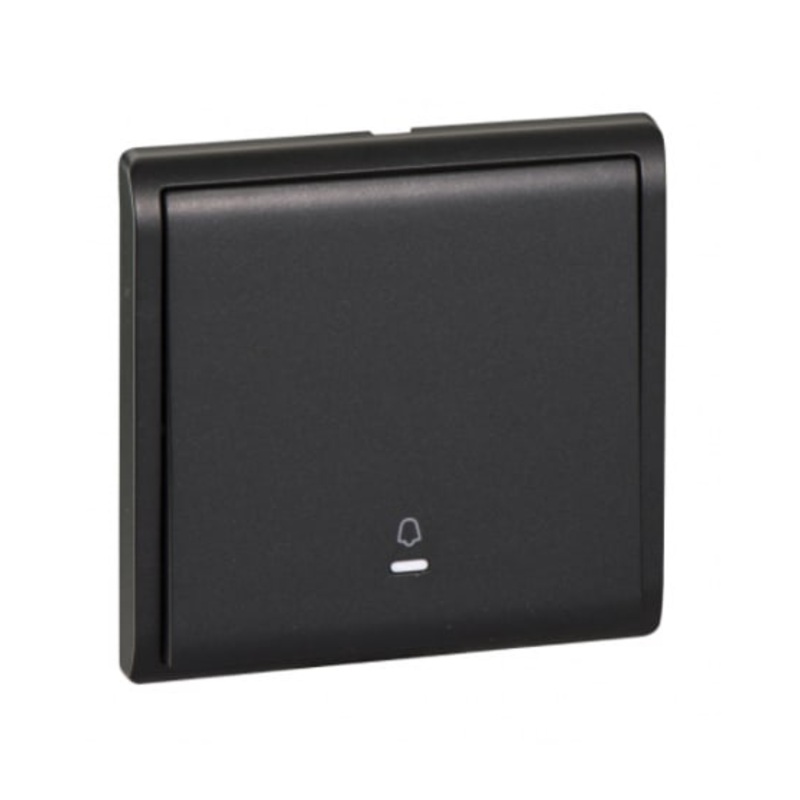 10A 250V 1Gang Bell Press switch,Matt Black