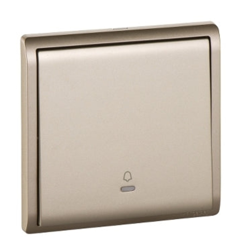 10A 250V 1Gang Bell Pressswitch, Wine Gold