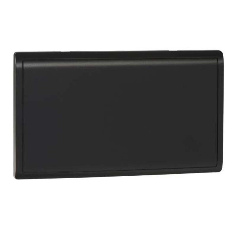 2Gang Blank Plate, Matt Black