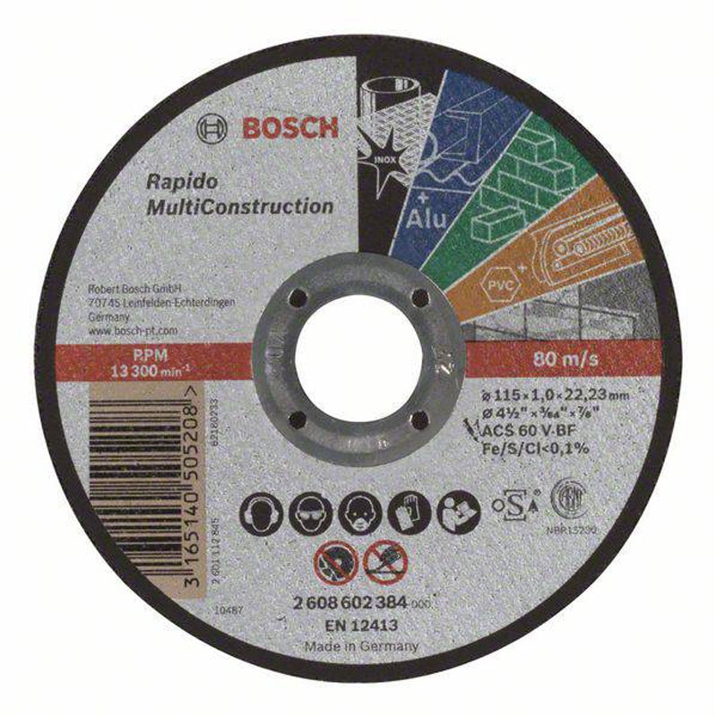 Cutting Disc MultiConstrcution Rapido 115x1x22.23mm