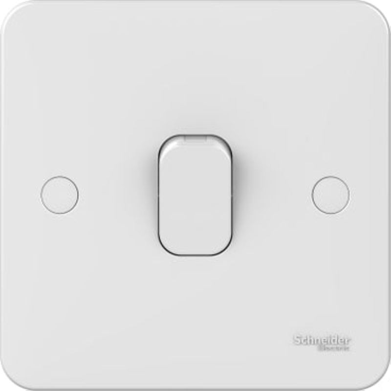 Lisse - Plate Switch - without instructions - 1 gang 2 way - 10AX White