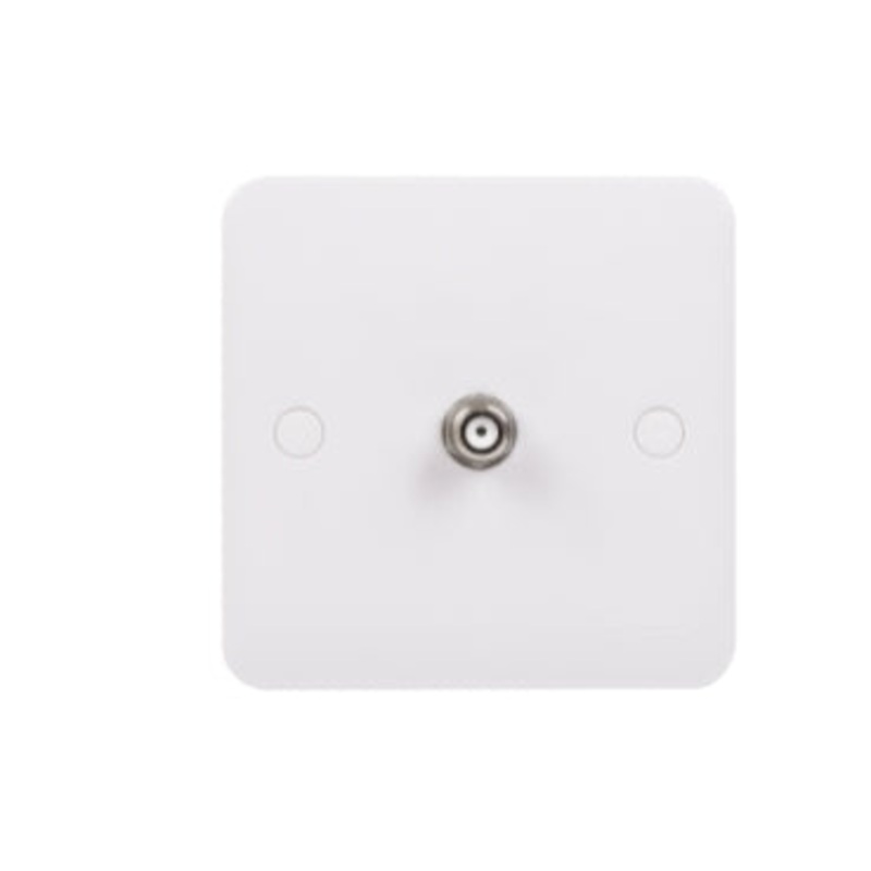 Lisse Square edge white moulded - SAT socket F type