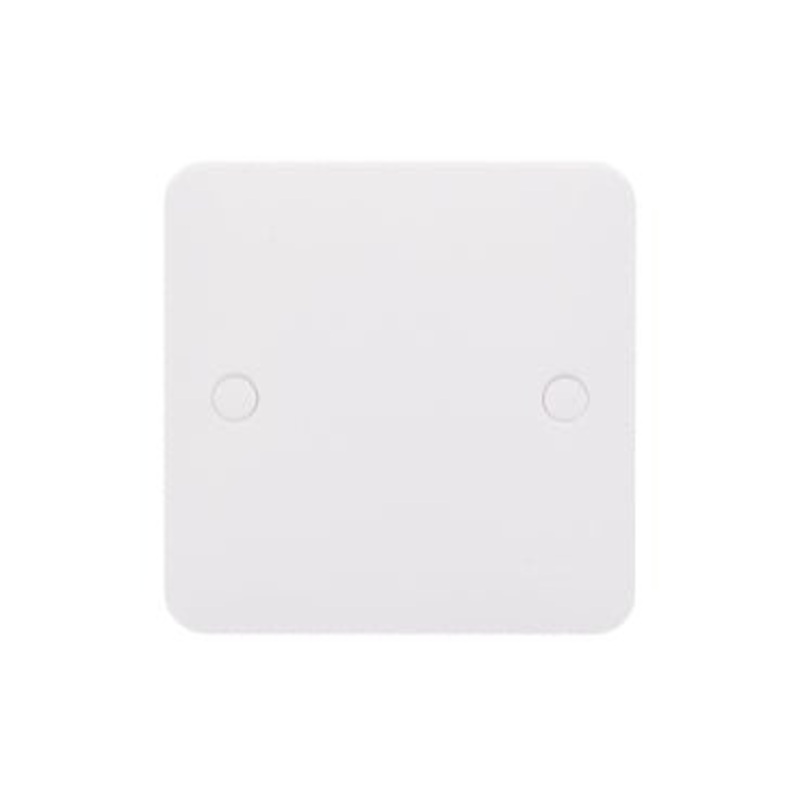 Lisse - White moulded - blank plate - 1 gang - matt white