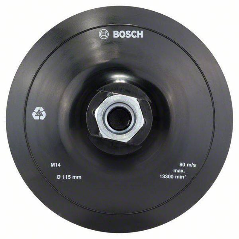 Rubber Backing Pad with M14 flange thread 115mm