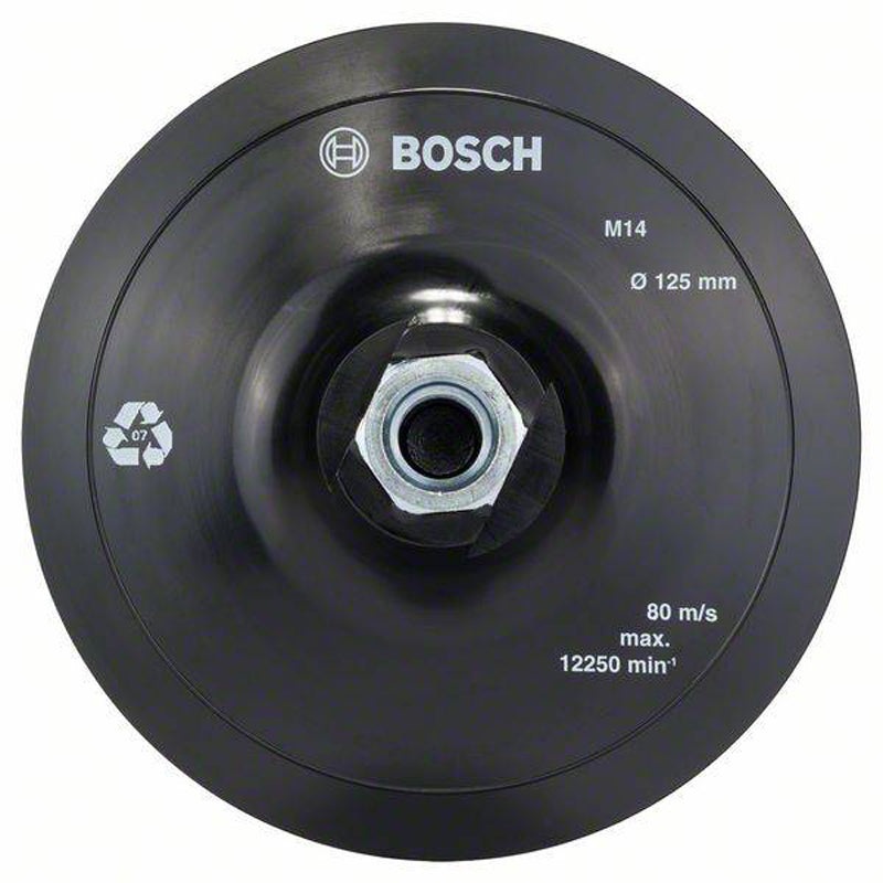 Rubber Backing Pad with M14 flange thread 125mm