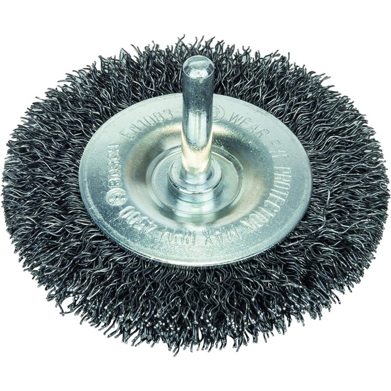 Wire Wheel 75mm Crimped Steel 6mm Shank