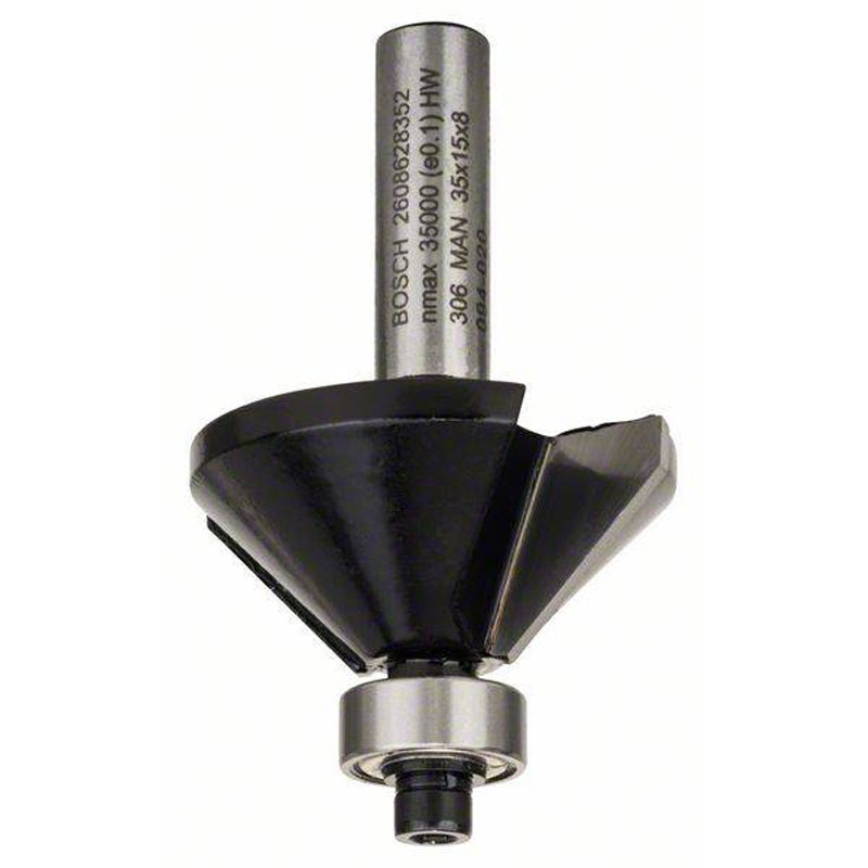 Chamfer Bit 8mm, B 11mm, L 15mm, G 56mm, 45