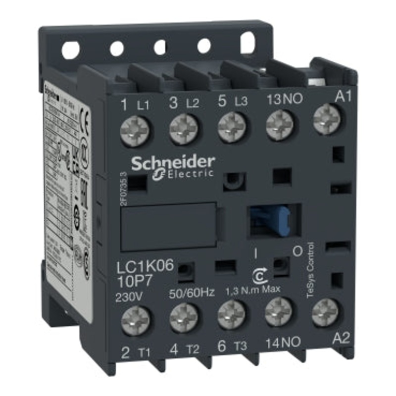 3P Contactor 6A AC3 2.2KW 1NO 220VAC COIL