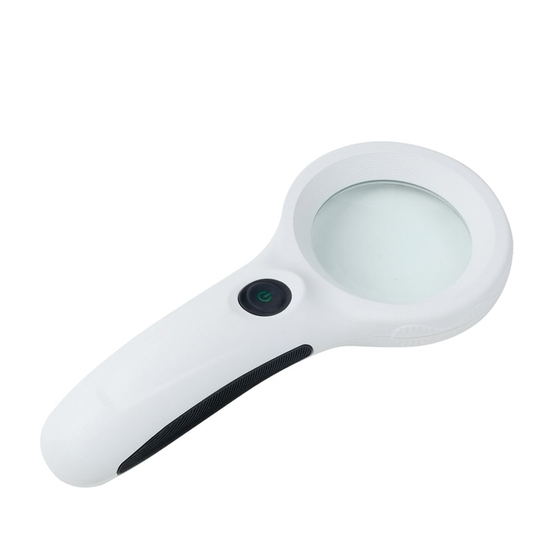 3X Handheld LED Light Magnifier with Currency Detecting Function