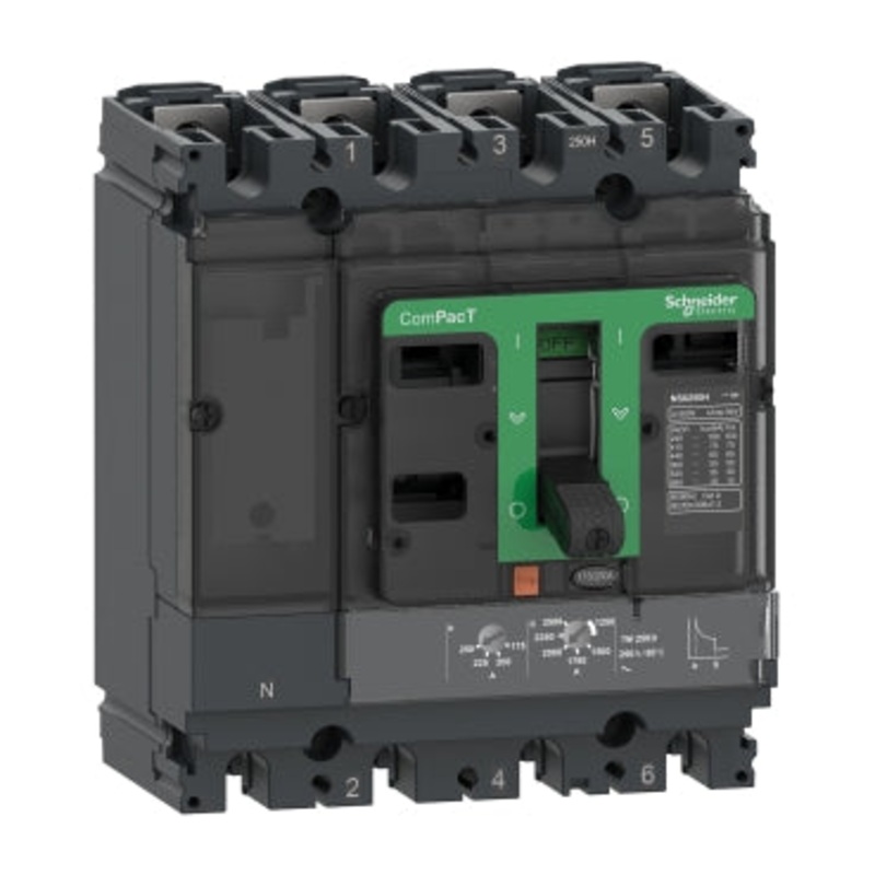 NSX250B 25kA AC 4P3D 200A TMD 50 C