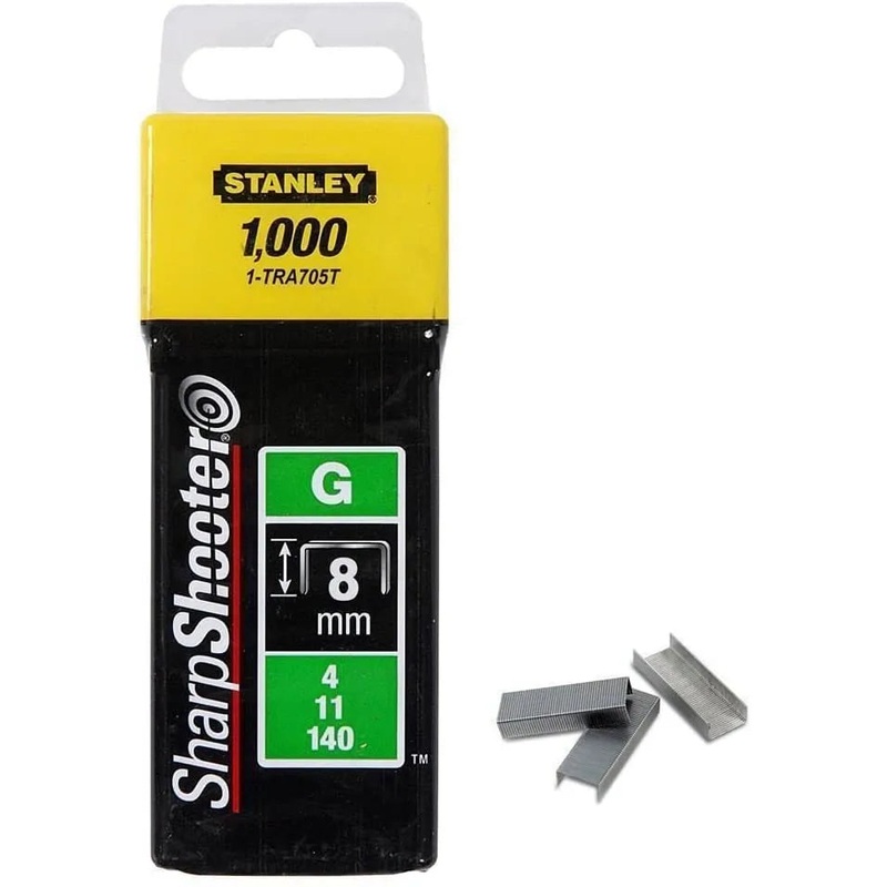 Stanley Heavy Duty Staples Type G 8mm 1000Piece | 1-TRA705T