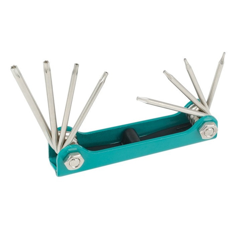 8Pcs Folding Tamper-Proof Star Key Wrench Set(T5, T6, T7, T8, T9H, T10H, T15H, T20H)