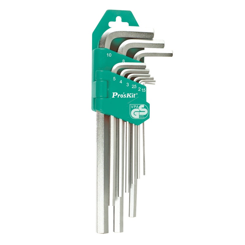 9Pcs Long Arm Hex Key Set(1.5,2,2.5,3,4,5,6,8,10mm)