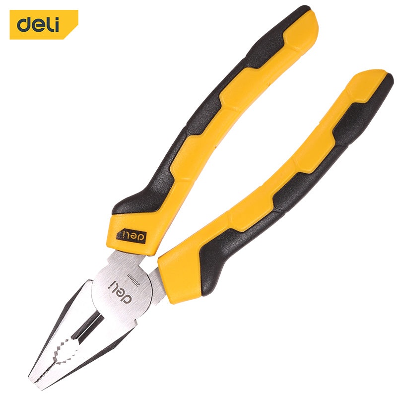 Deli Combination Pliers 8 Inch Yellow | EDL2008