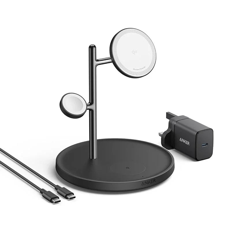 Anker MagGo Wireless Charging Stand 3-in-1 15W Black
