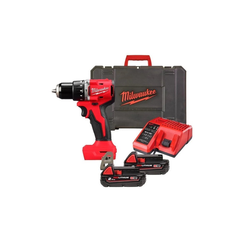 Milwaukee 18V Brushless Hammer Drill Driver Kit | M18BLPDRC-202C