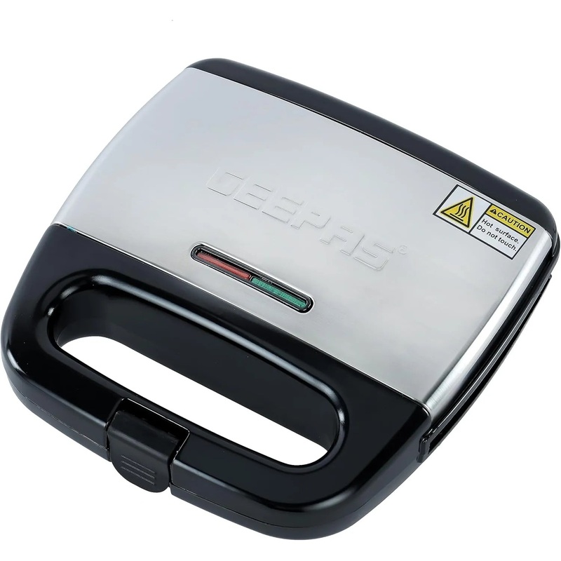 Geepas 700W 2 Slice Grill Maker with Non-Stick Plates | GGM6001