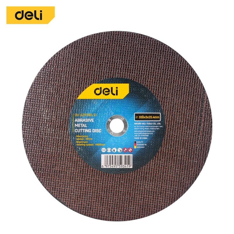 Deli Abrasive Metal Cutting Disc 355mmx3mmx25.4mm| EDH-SZP355-E1