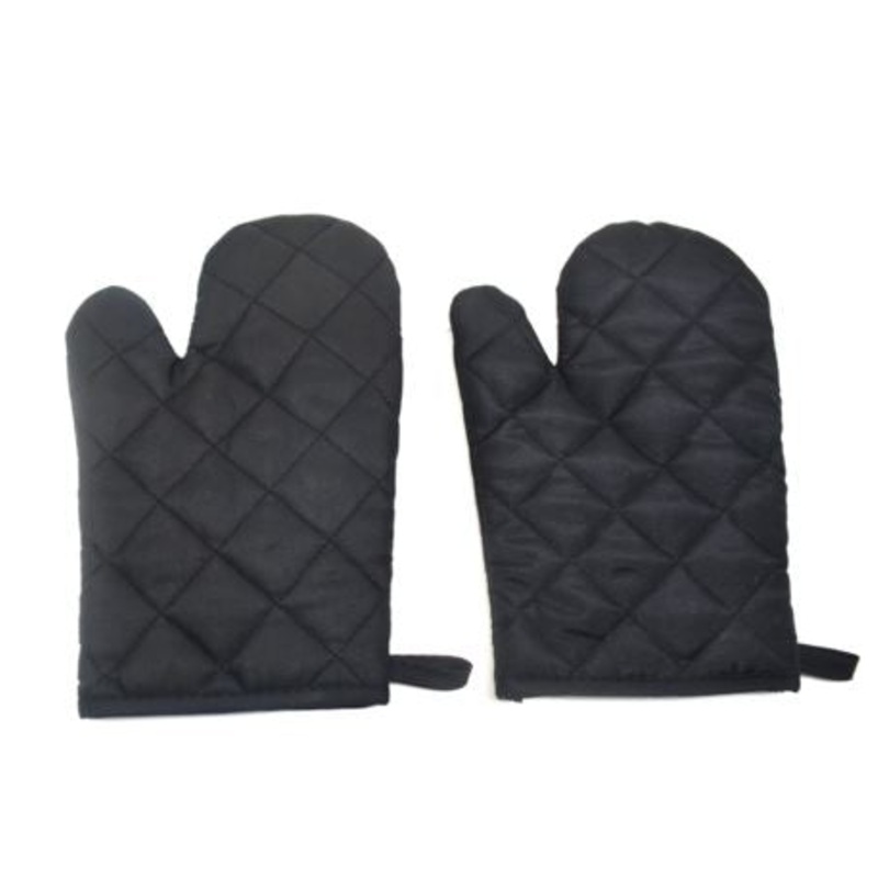 Royalford 2-Piece Cotton Padded Oven Mitts with 3-Layer Heat Protection | RF9698
