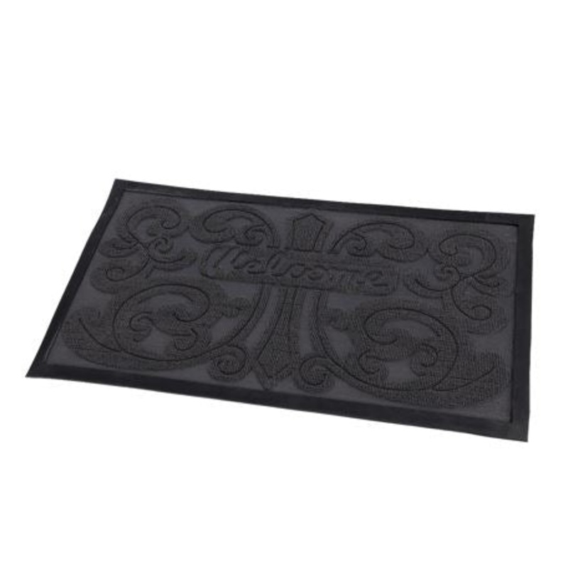 Royalford Rectangular Rubber Door Mat 45x75cm with Non-Slip Base | RF9560