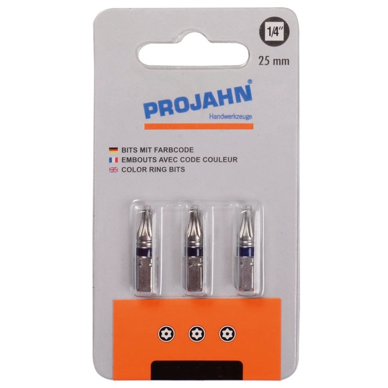 1/4 tamper TX color bit T10 25 mm 3pcs | 1751-03