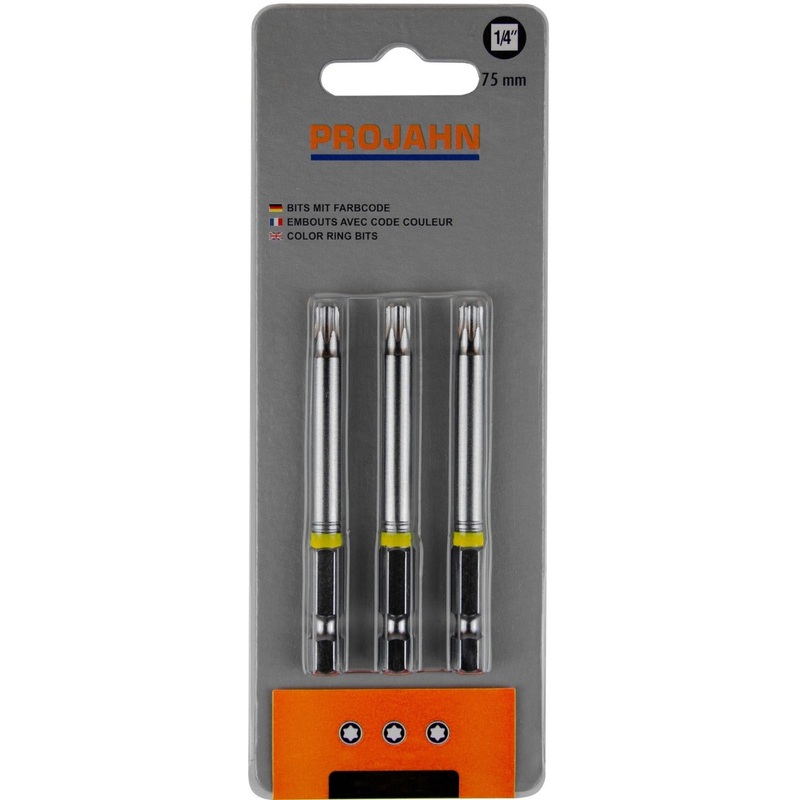 1/4 TX color bit T40 75 mm 3pcs | 1837-03