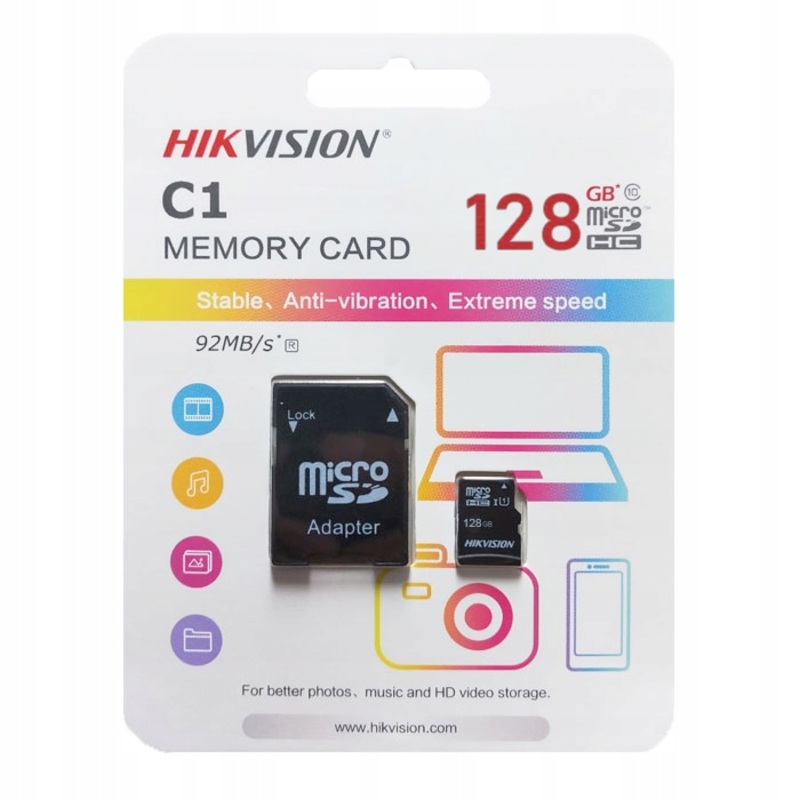 Hikvision Hs-Tf-C1 128GB Micro Sdhc Uhs-1 CLASS10