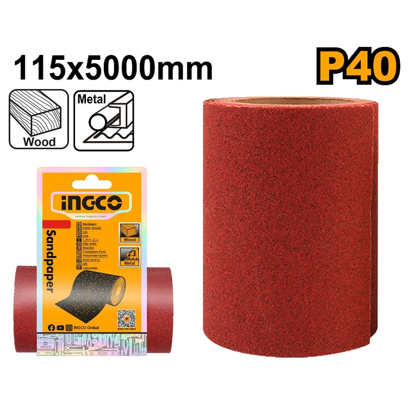INGCO Sandpaper Roll Grit 100 | AKHS760404