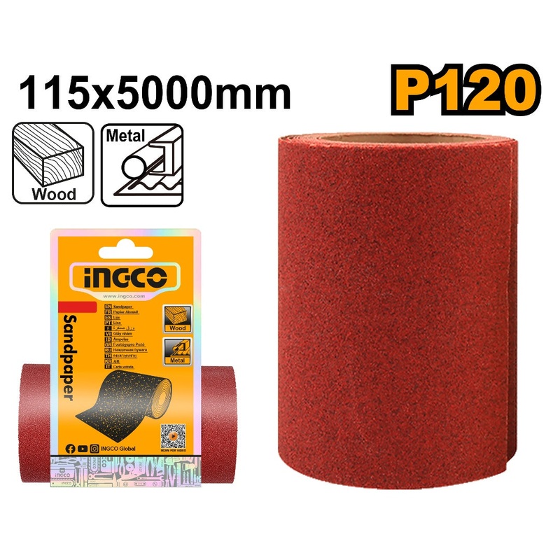 INGCO Sandpaper Roll Grit 120 | AKHS761204