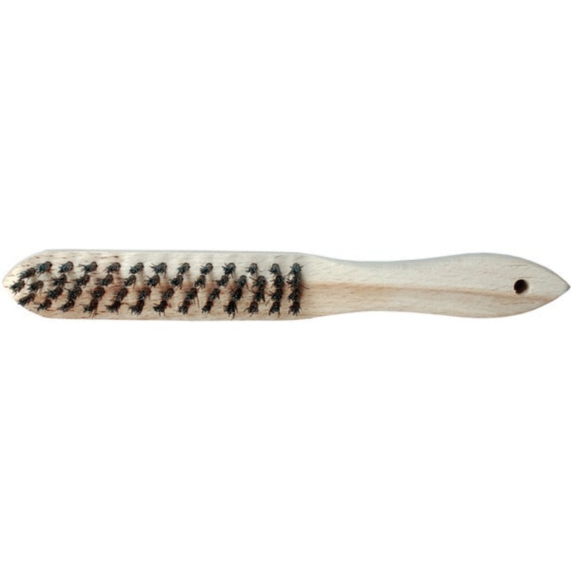 Inox steel wire hand brashes, 4 rows , crimped  | 3376-4