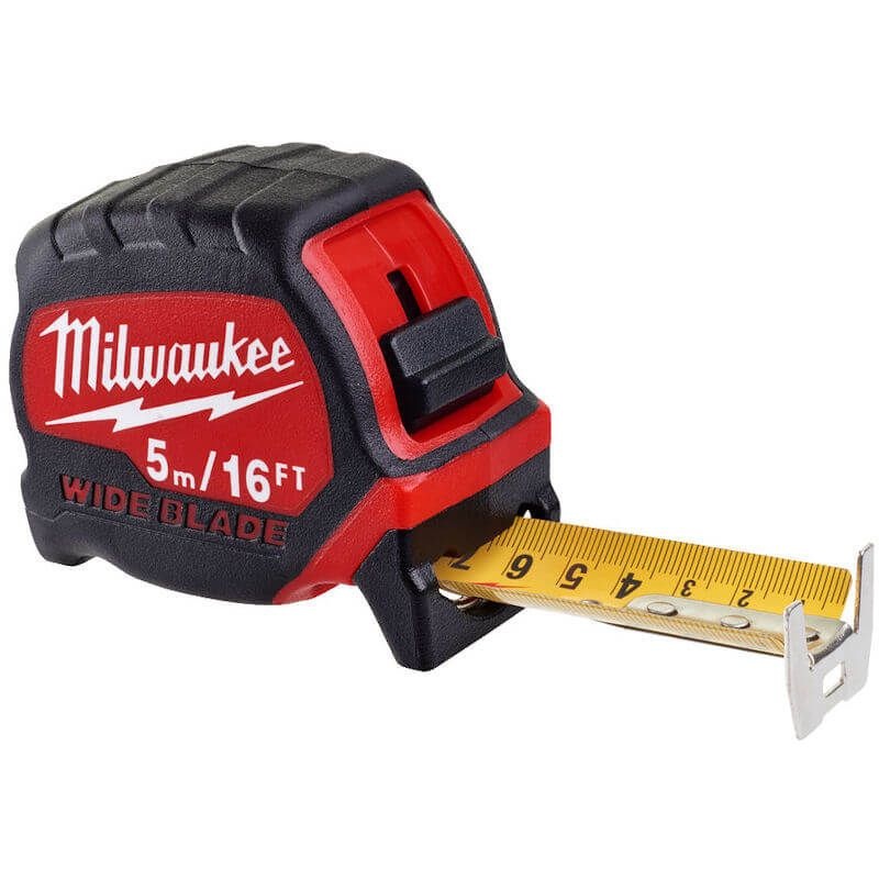 Milwaukee 4932471817 Premium Wide Blade Tape Measure: Durable, Easy-to-Read, 5m/16ft Length