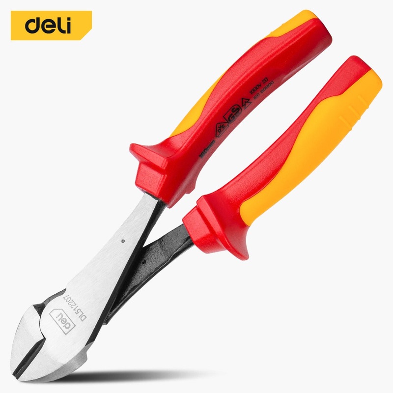 Deli Insulated Labor Saving Heavy Duty Diagonal Cutting Pliers 7" | DL512207