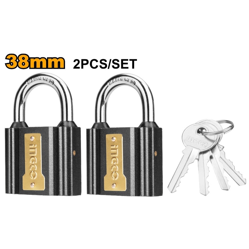 INGCO Padlock Set 38mm DIPLK2382