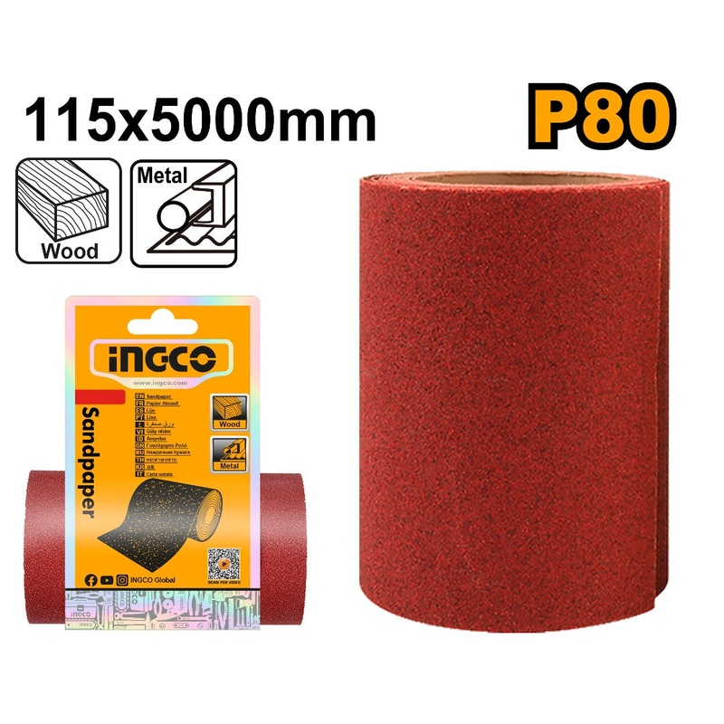 INGCO Sandpaper Roll Grit 80 | AKHS760804